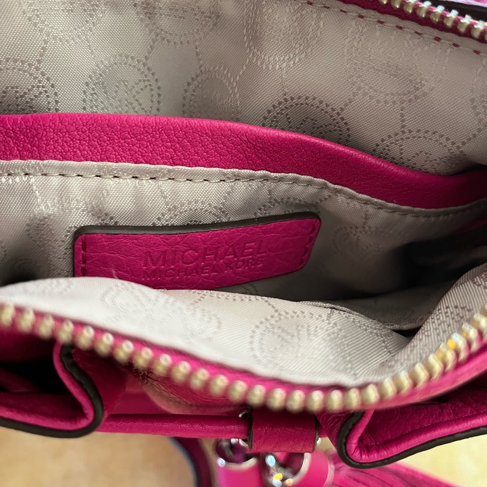 Michael Kors Pink Leather Crossbody Bag - Picture 2 of 2
